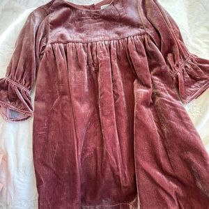 Girls crimson velvet dress size 3